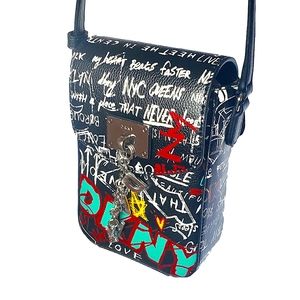NWT DKNY Graffiti Cleo NS Phone Crossbody Bag